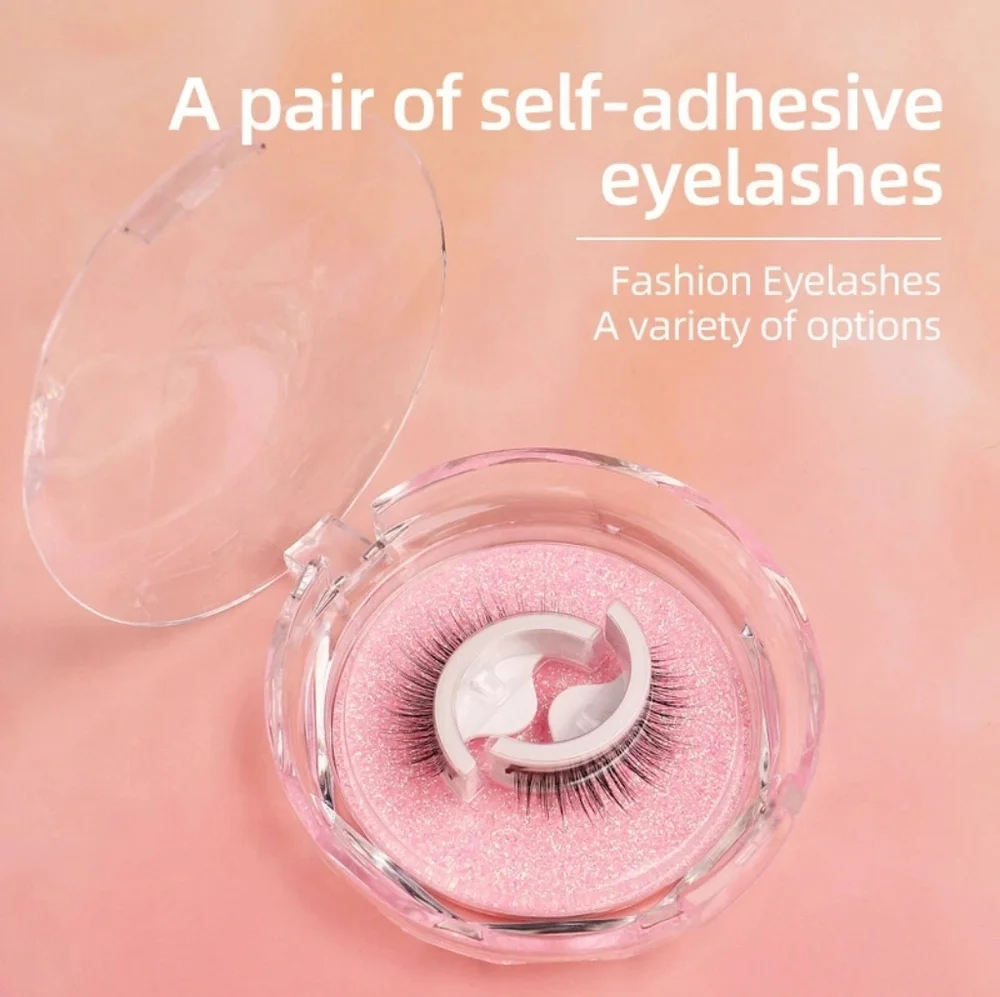 Reusable Adhesive Eyelashes, 2pair Kayla Beauty Self Adhesive Lashes-Thick